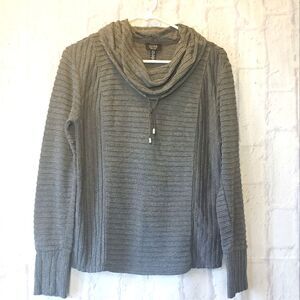 JONES NEW YORK Ribbed Cowlneck Pullover Small